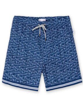 $68 NWT VINTAGE SUMMER Mens 4-Way Stretch Volley Swim trunks Medium